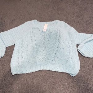 Minty blue sweater